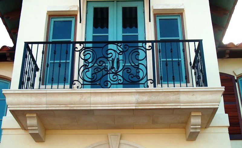 Custom Aluminum and Wrought Iron Balcony or Deck Railing 2