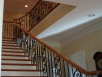 Wrought Iron Stair Rail/Wood Hand Cap (#SR-29)