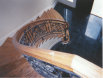 Wrought Iron Stair Rail with Wood Top Cap (#SR-74)