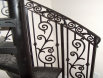 Iron Stair Railing-scroll top and 45-696 panels (#SR-62)