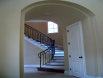 Iron Stair Railing w/ hand forged top scroll (#SR-59)
