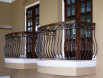 Wrought Iron Balcony Railing w/ Wood Top (#R-12)