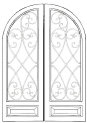 Wrought Iron Door Grille Designs(#DG-16)