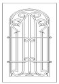 Wrought Iron Door Grille Designs(#DG-13)