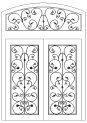 Wrought Iron Door Grille Designs(#DG-11)