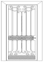 Wrought Iron Door Grille Designs(#DG-9)