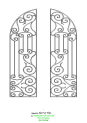 Wrought Iron Door Grille Designs(#DG-5)