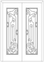 Wrought Iron Door Grille Designs(#DG-4)
