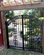 Custom aluminum Asian style walk gate with locinox gate latch