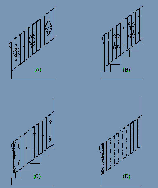 Stair railing designs